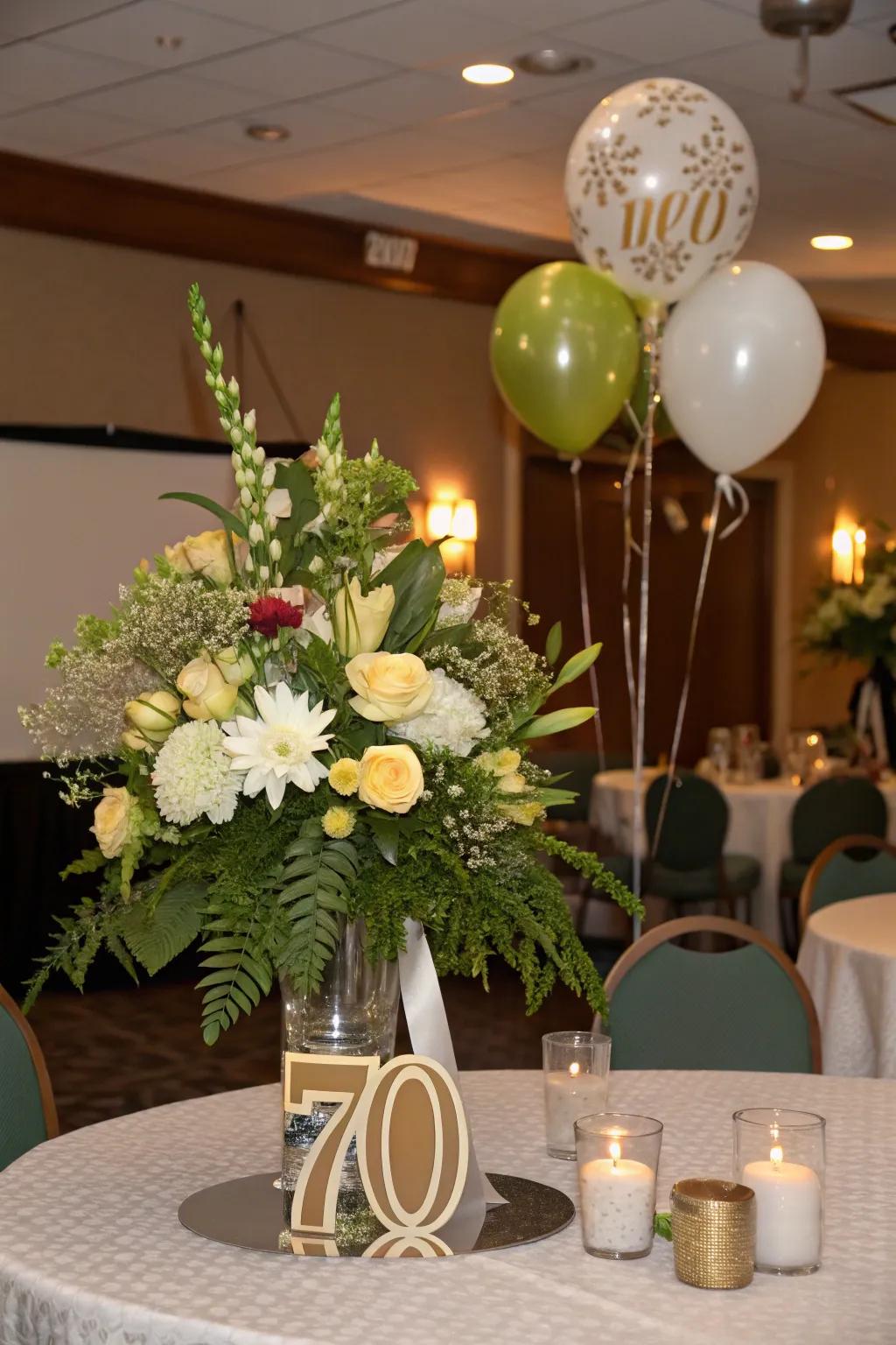 Live plants bring a fresh touch to the decor.