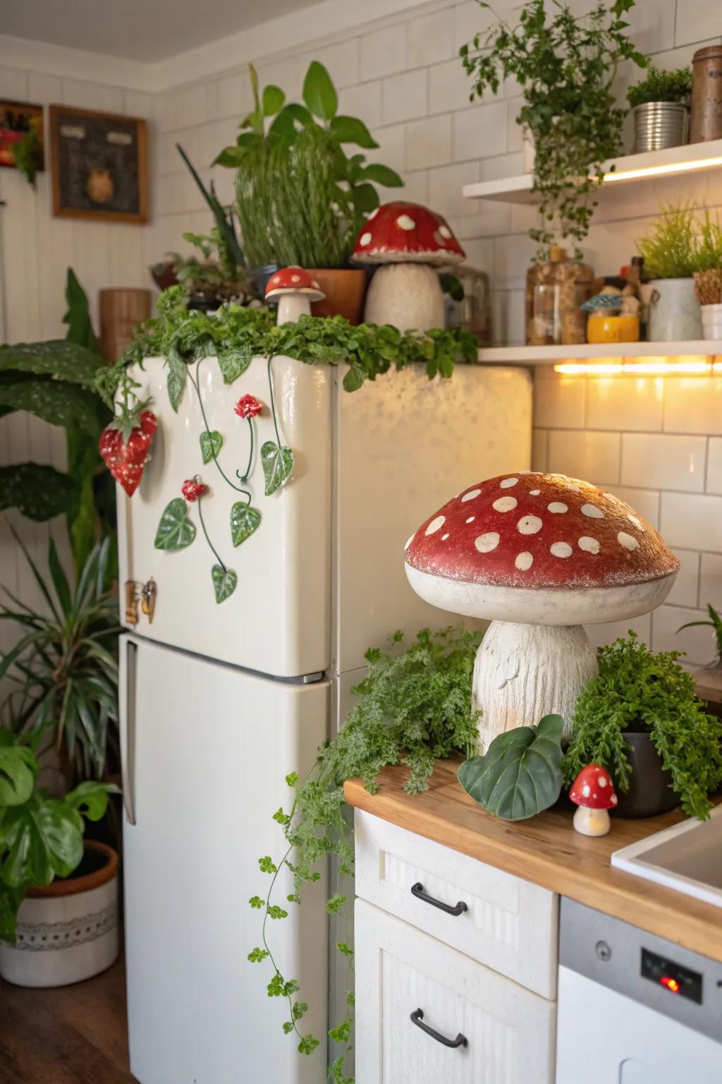 Craft an enchanted garden above your fridge for magic.