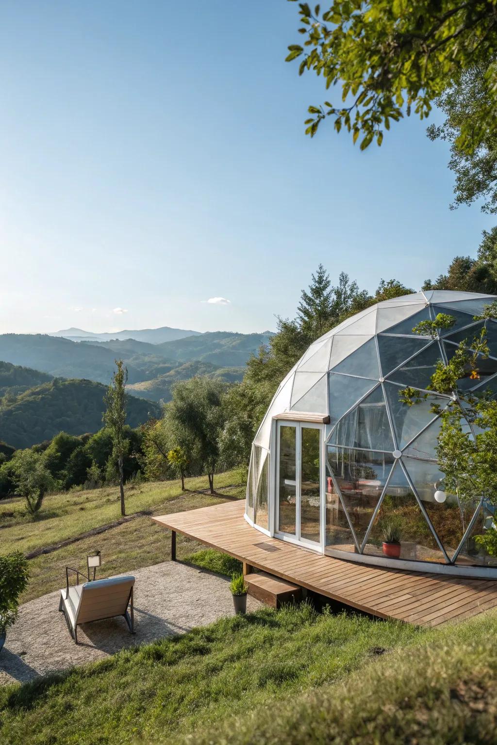 Discover geometric elegance in a geodesic framework.