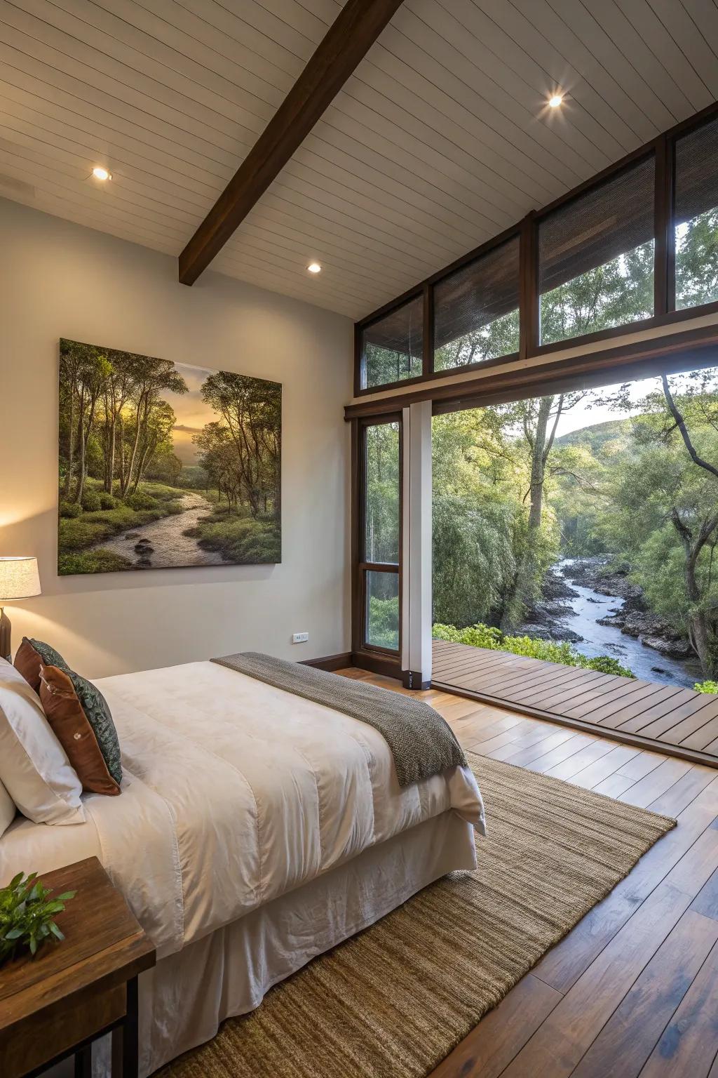 Nature creates calm flows along scenes.