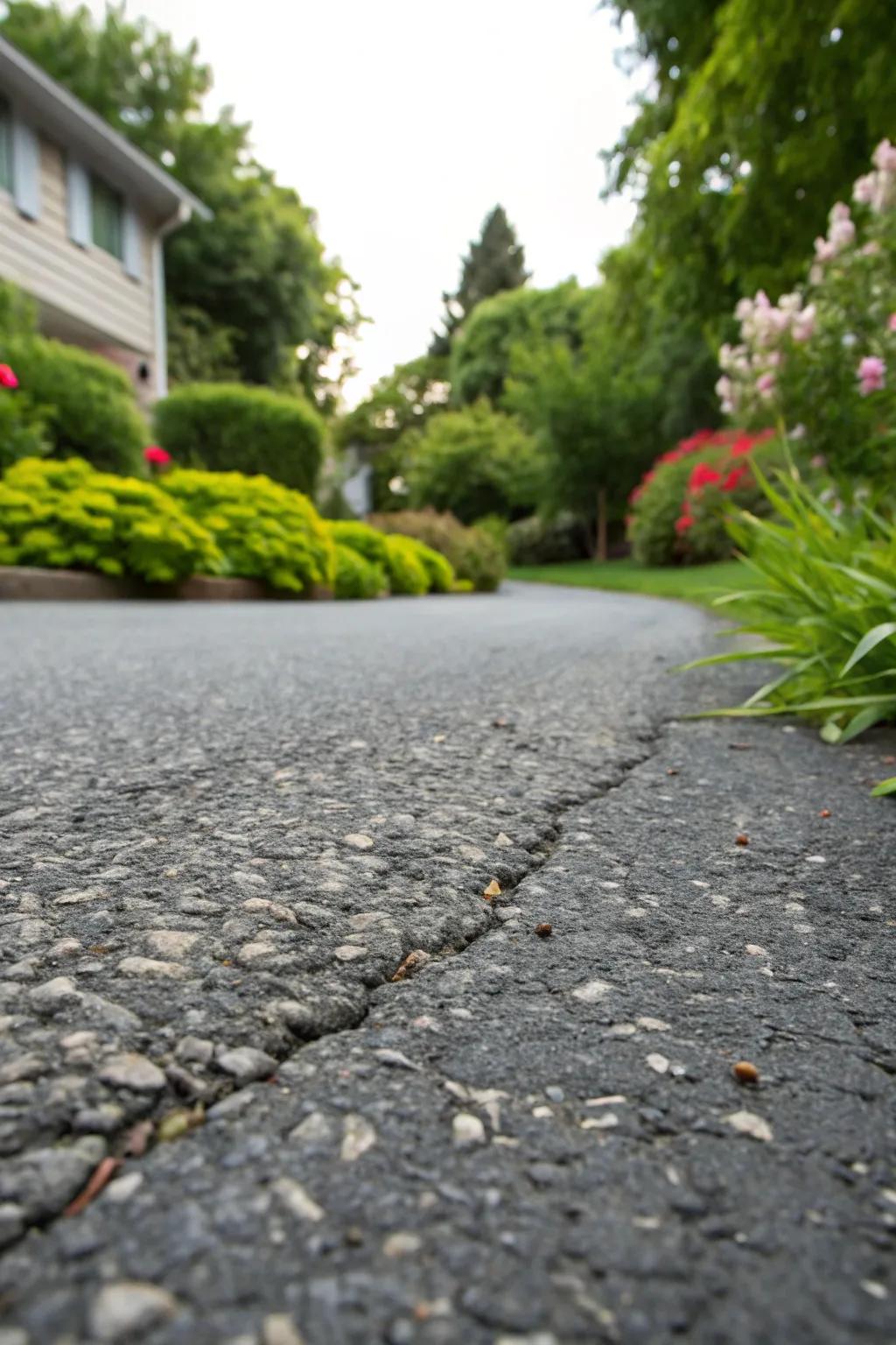 Textured asphalt adds grip and a unique aesthetic.