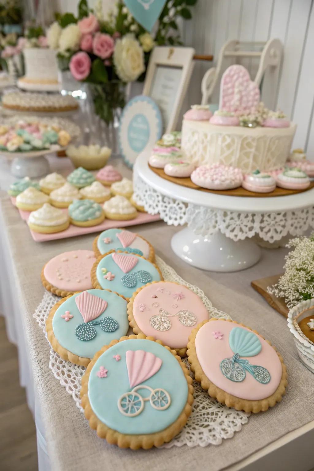 Custom cookies are a sweet and themed treat.