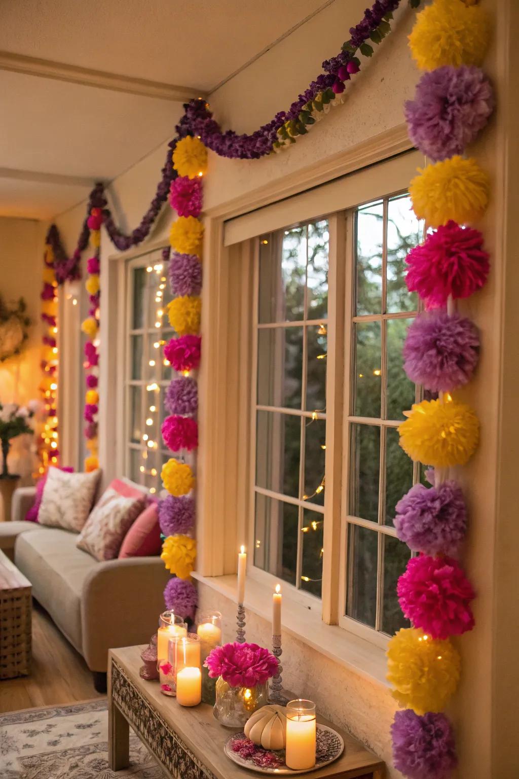 Garlands that bring color and vibrancy to the celebration.