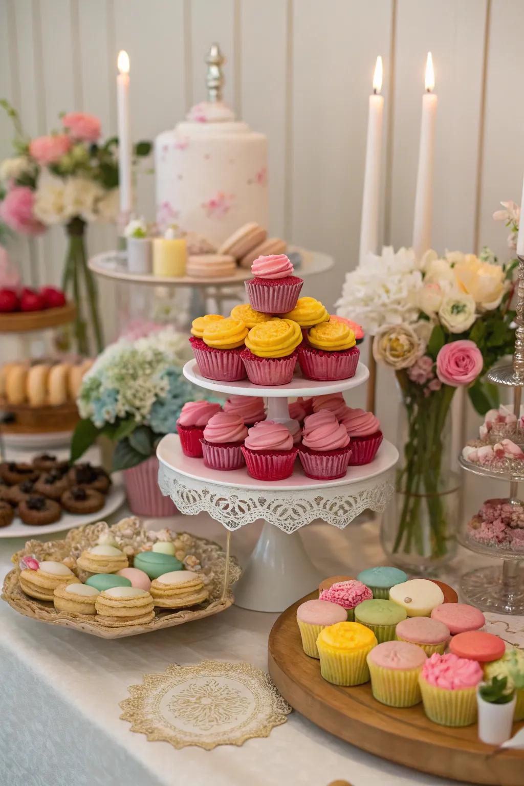 A themed dessert table delivers both visual and culinary delight.