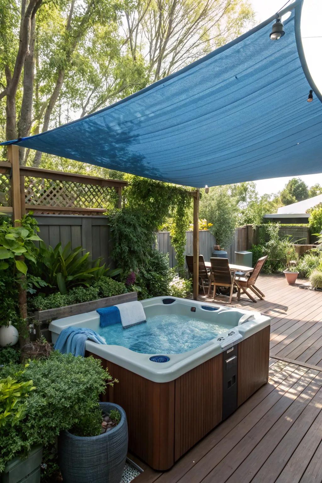 Shade fabrics offer a chic way to add privacy and protection from the sun.