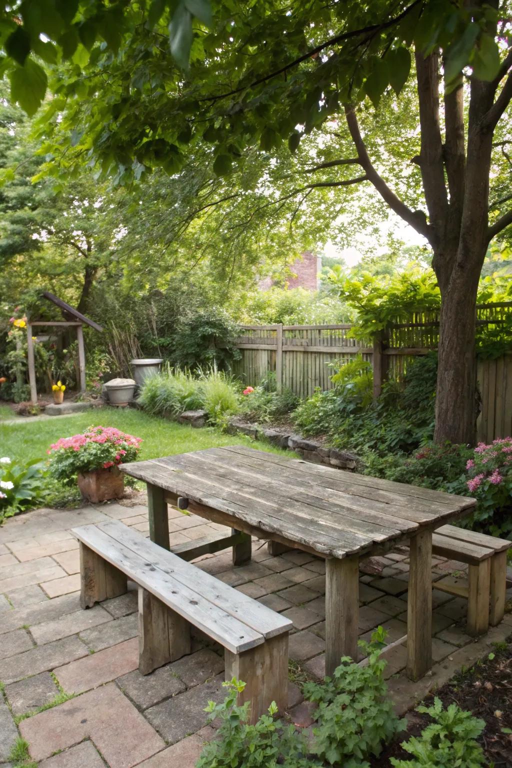 Furniture adds to your patio.