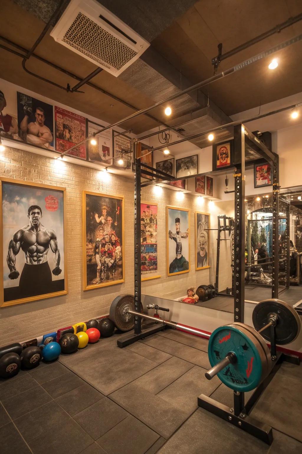 Uplifting wall art keeps you motivated and focused.