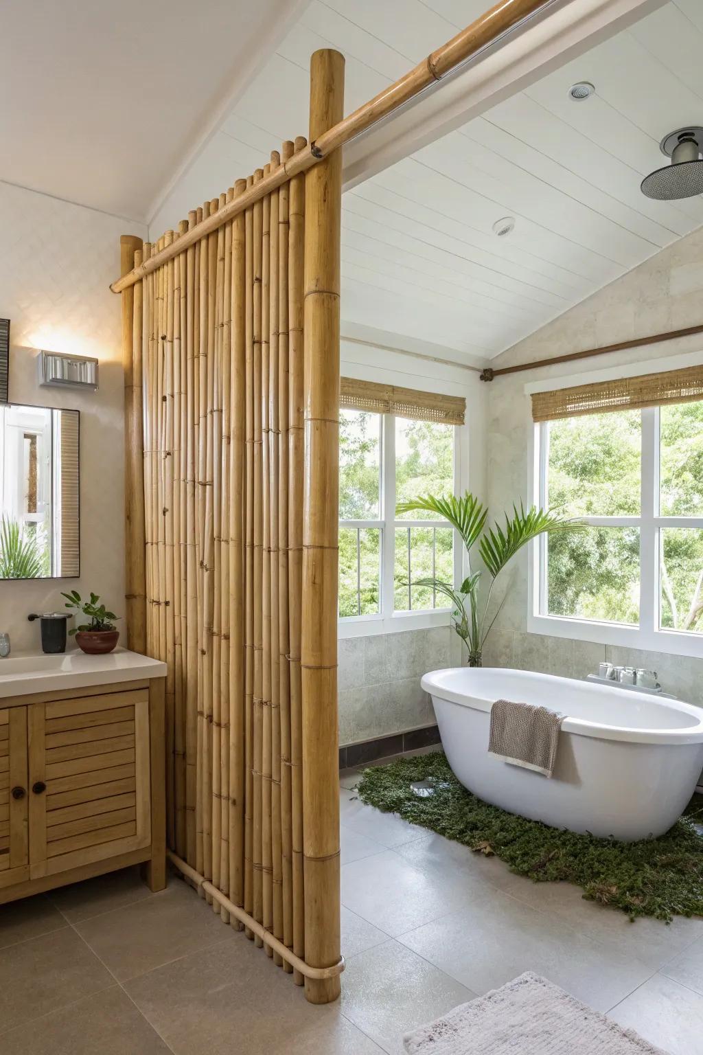 Cane dividers combine sustainability with organic charm.