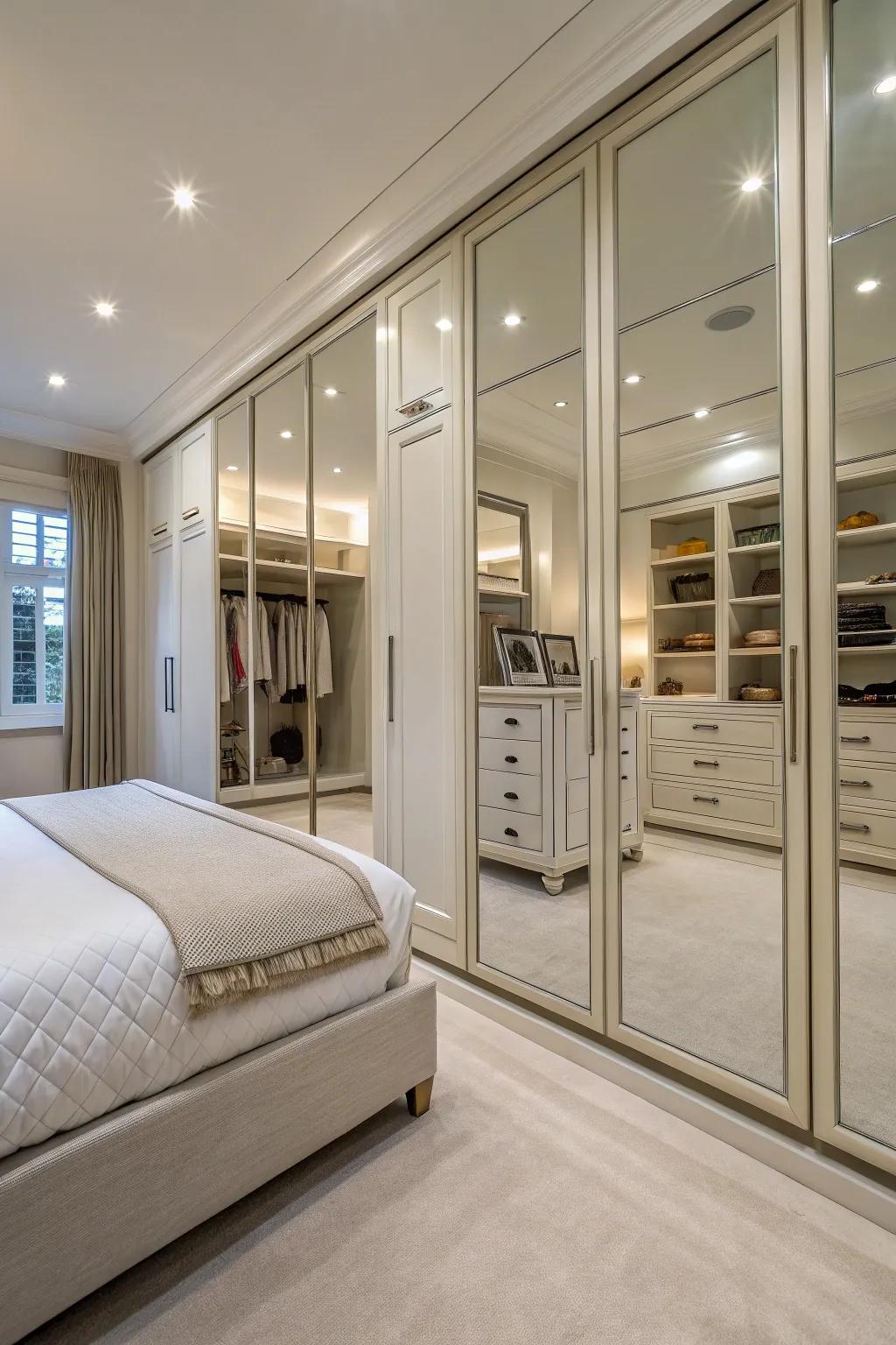 Mirrors create an illusion of space and brightness.