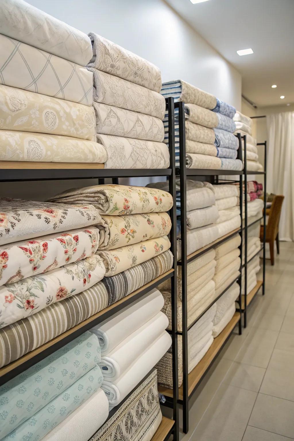 Wall-mounted racks offer a unique and area-saving holding solution.