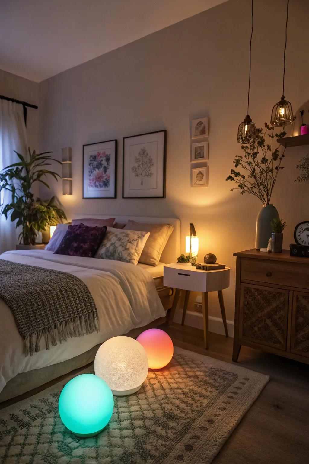 Shade-shifting bulbs for personalized ambiance.