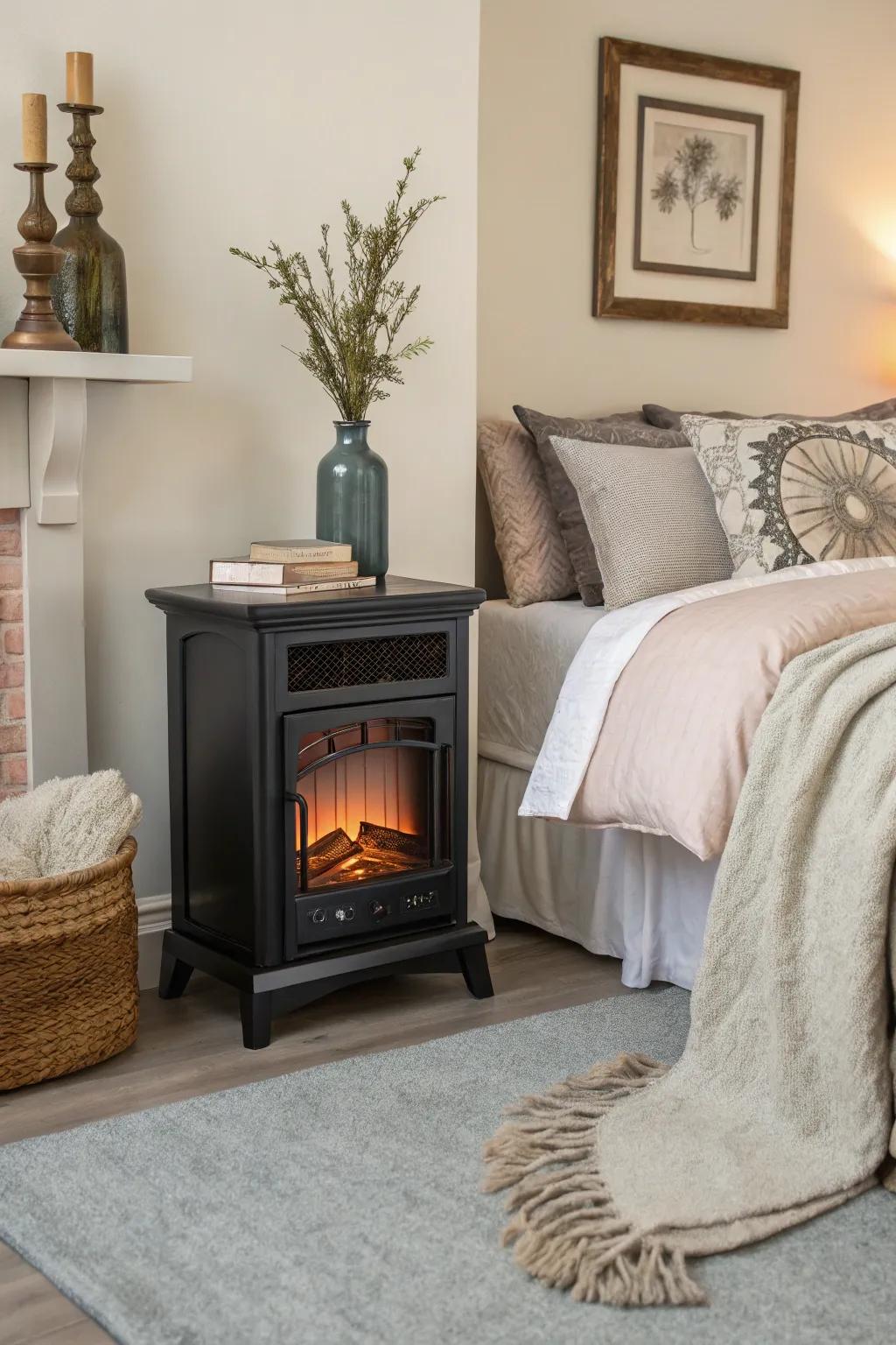 Adding a fireplace to the bedroom makes it a captivating focal point.