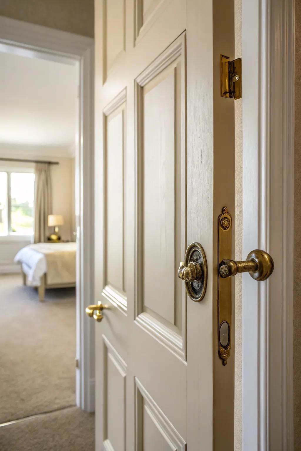 Aged entrance strikers add timeless personality and appeal.