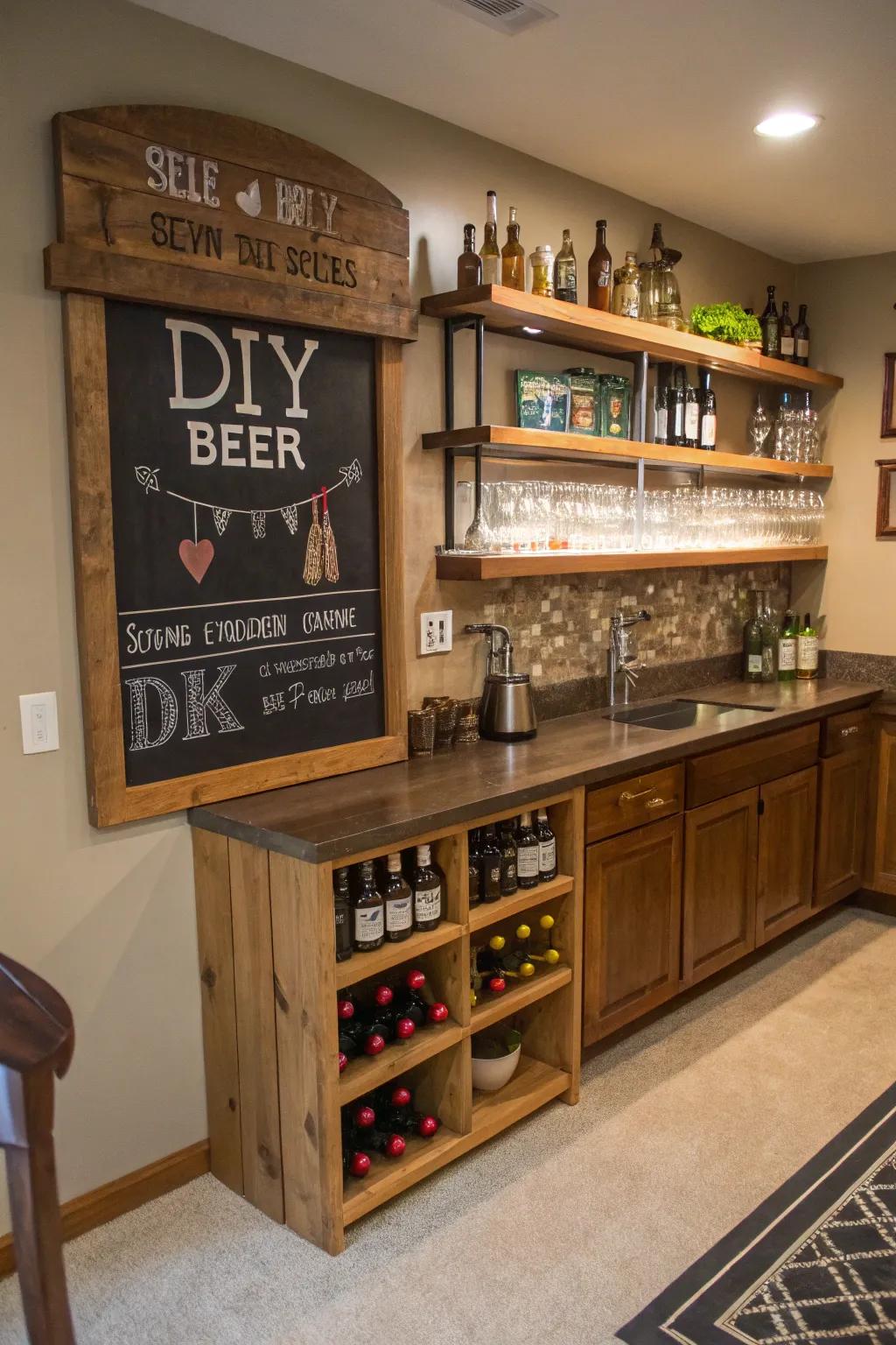 DIY brewing placards infuse a tailored and innovative hint.