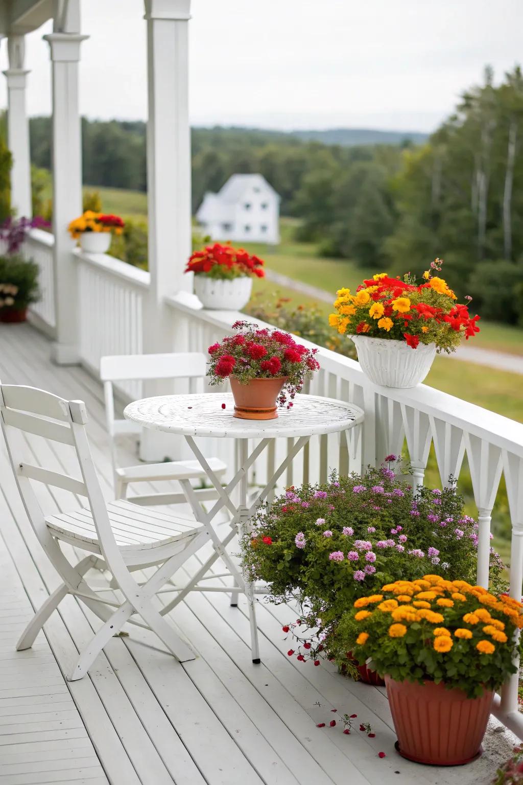 Ivory decks offer a fresh and airy backdrop for outdoor living.