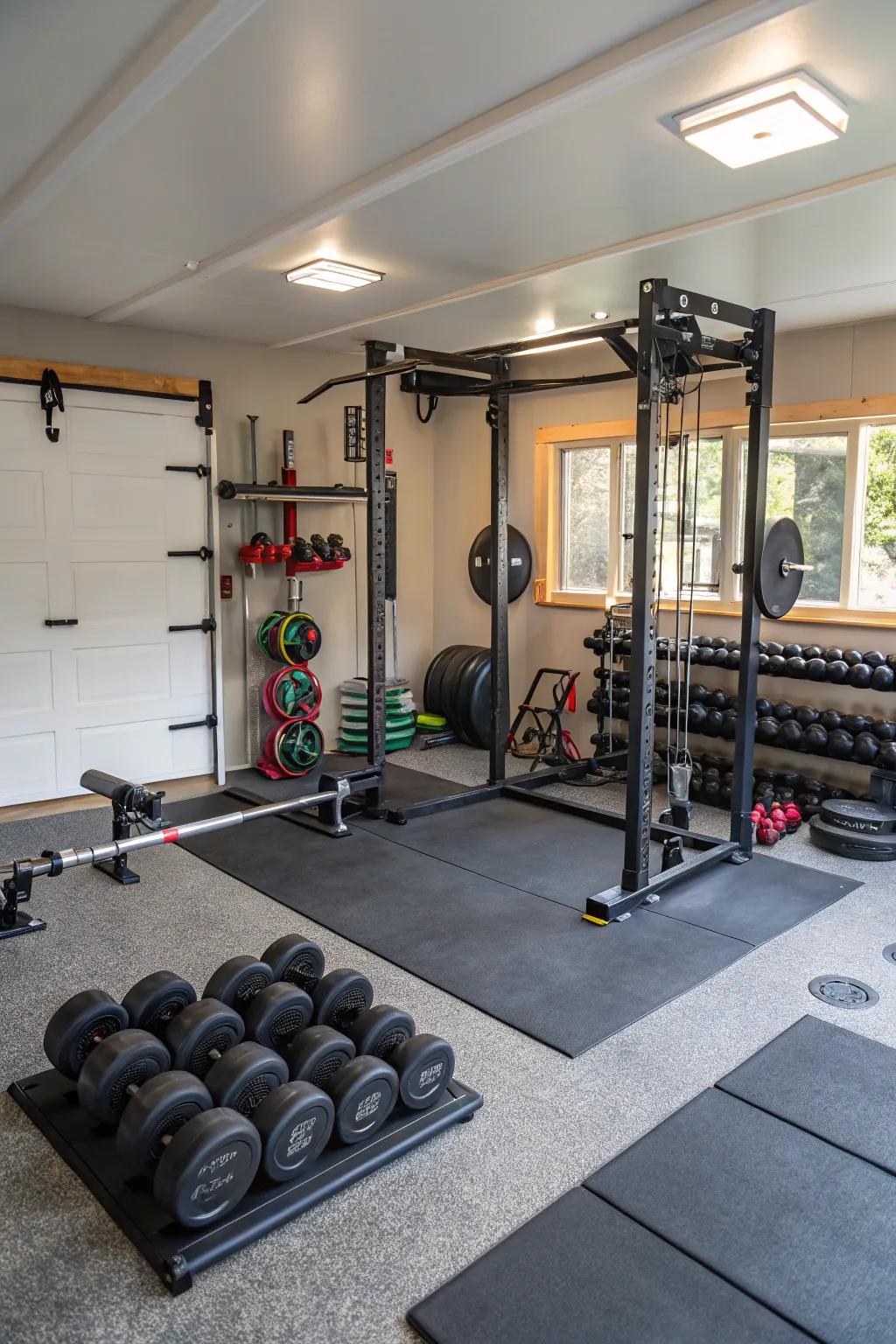 WorkHorse pads provide a budget-friendly gym flooring solution.