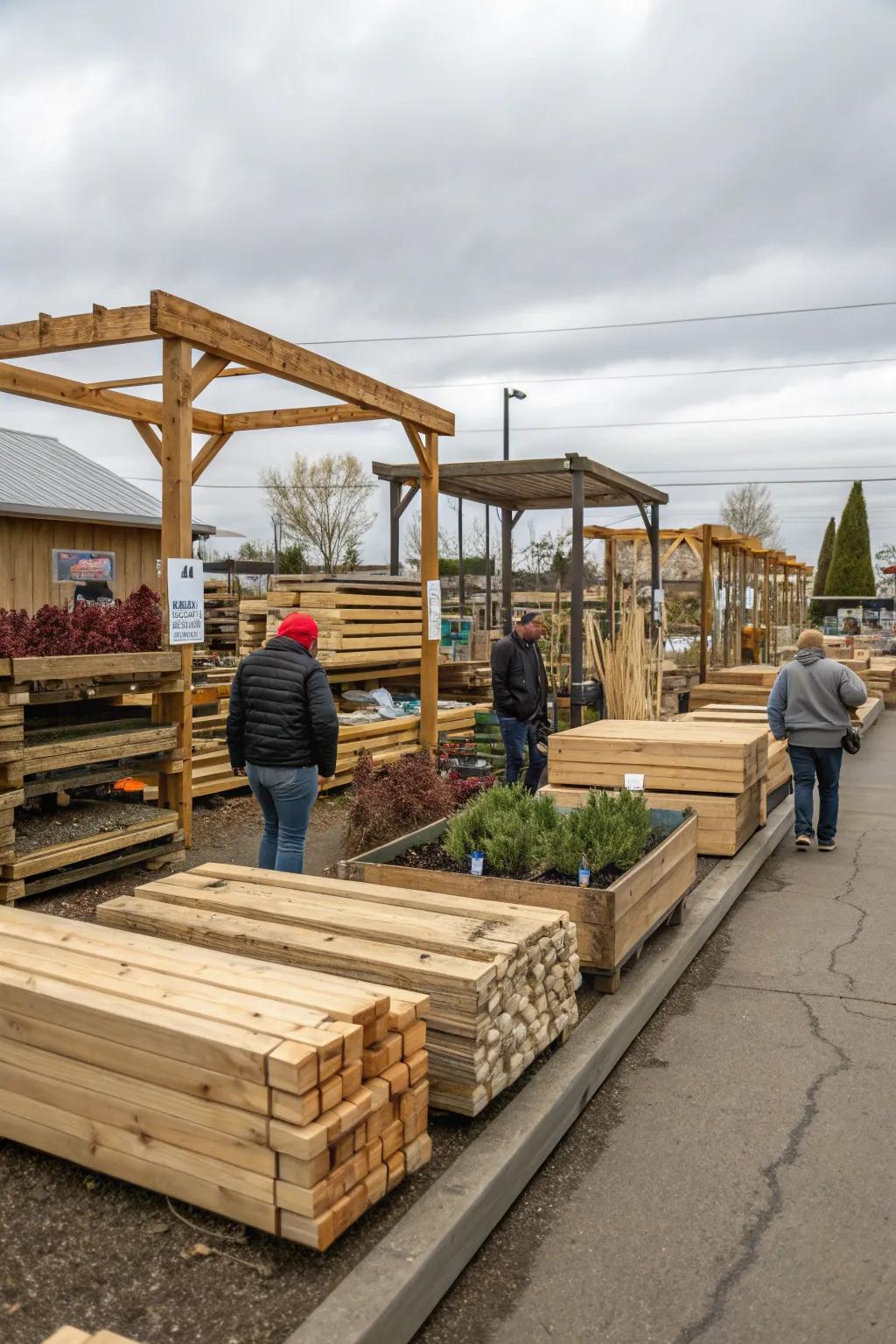 Explore local wood choices for economical and suitable materials.