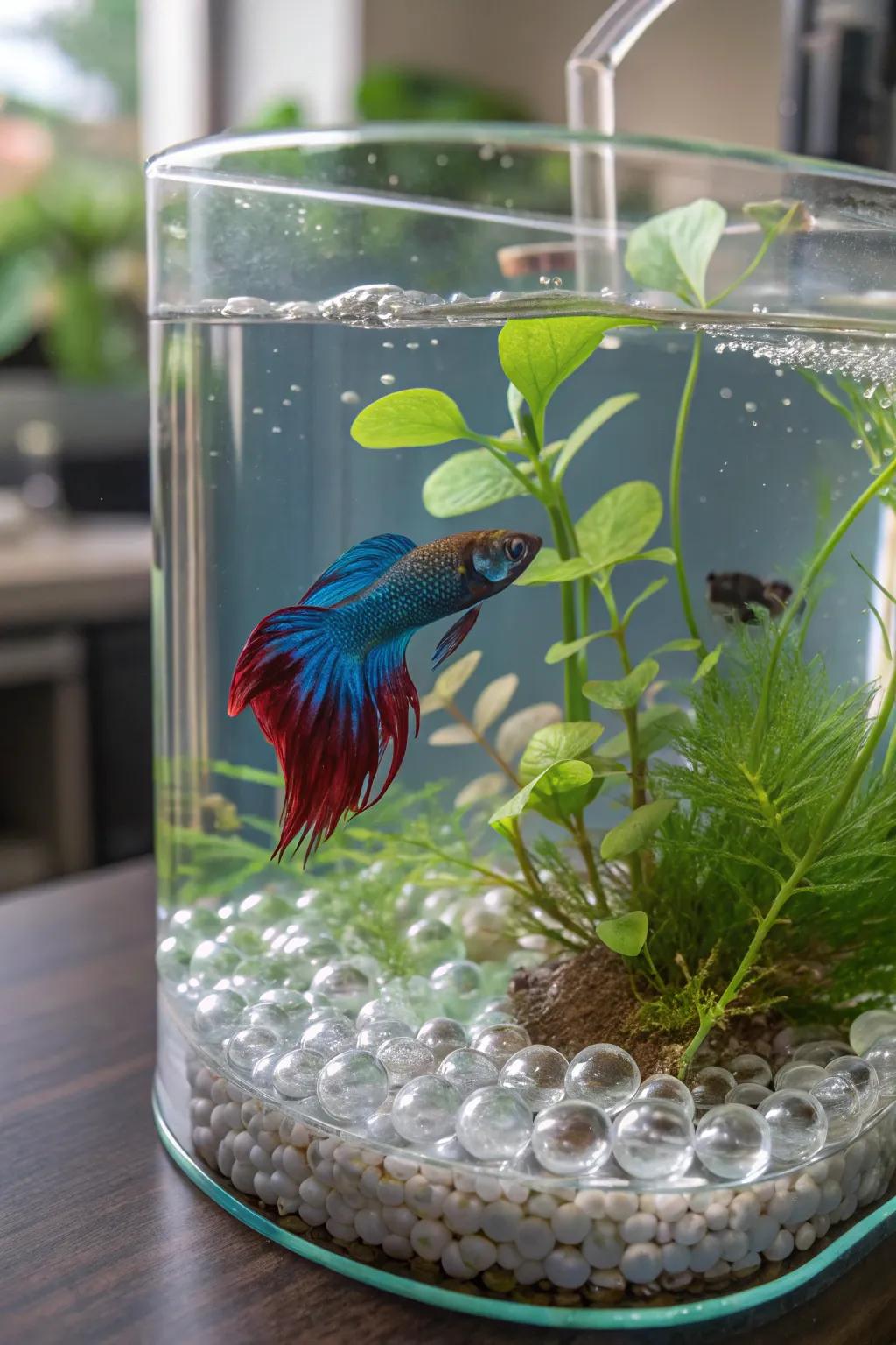 Bubble nest builders foster normal betta behavior.