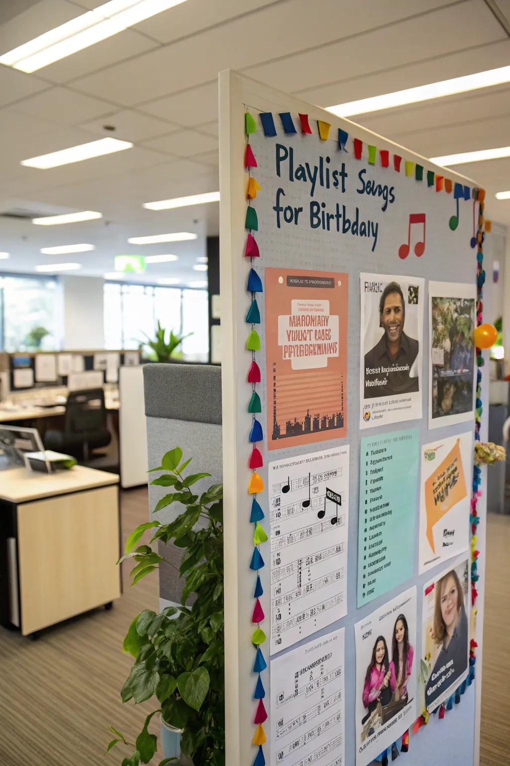 A music playlist injects a festive atmosphere.