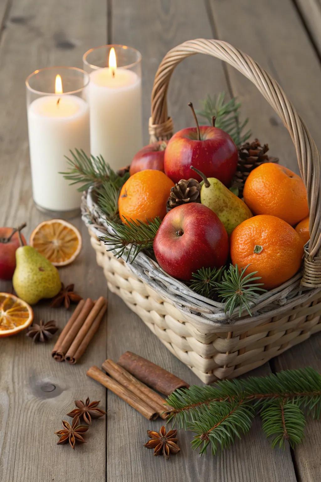 Embrace the season with this delightful basket.