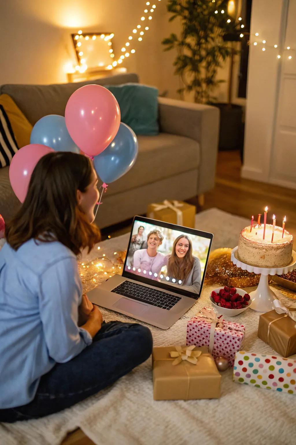 Overcome the distance through a digital birthday celebration.