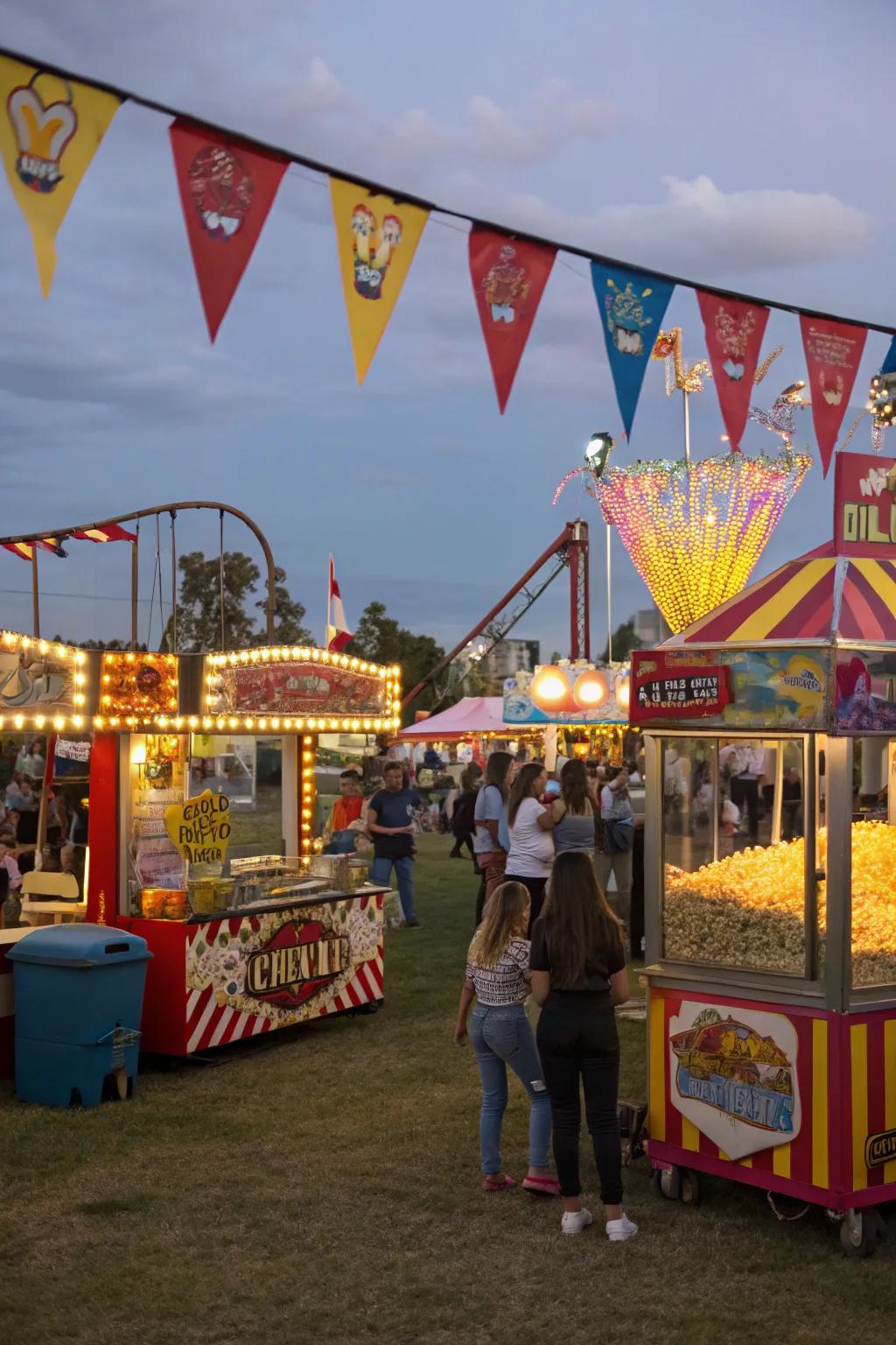 Enjoy the lively atmosphere of a carnival-themed bash.