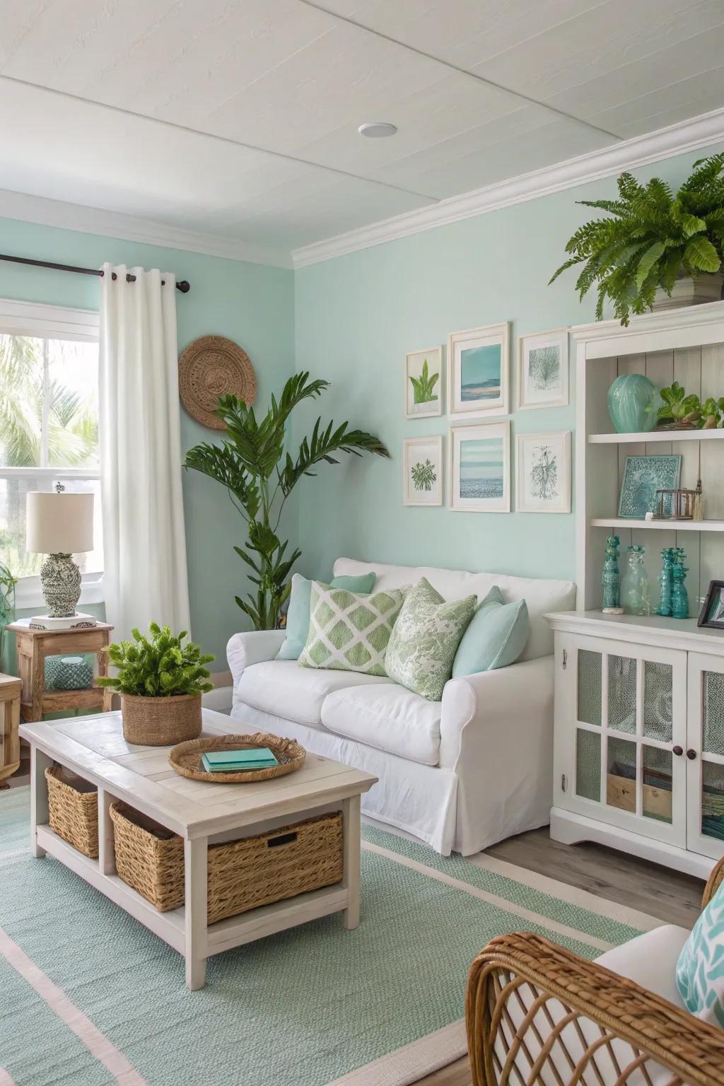 Shoreline atmospheres bring a vacation-like sensation to your living space.