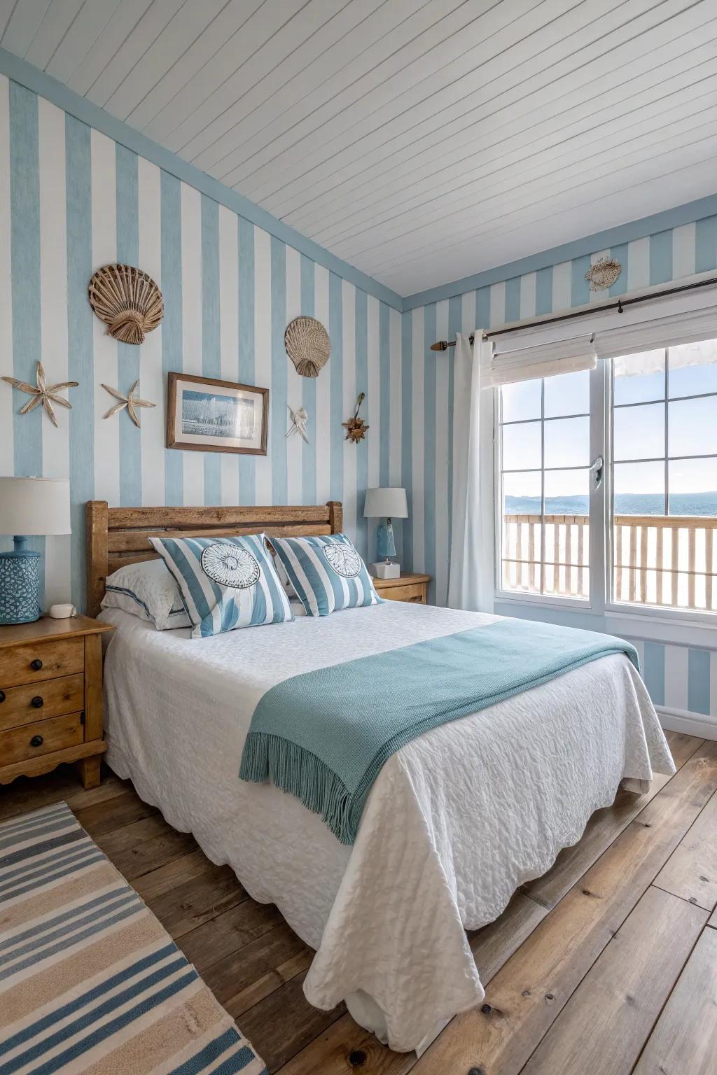 A seaside azure theme evokes oceanic tranquility.