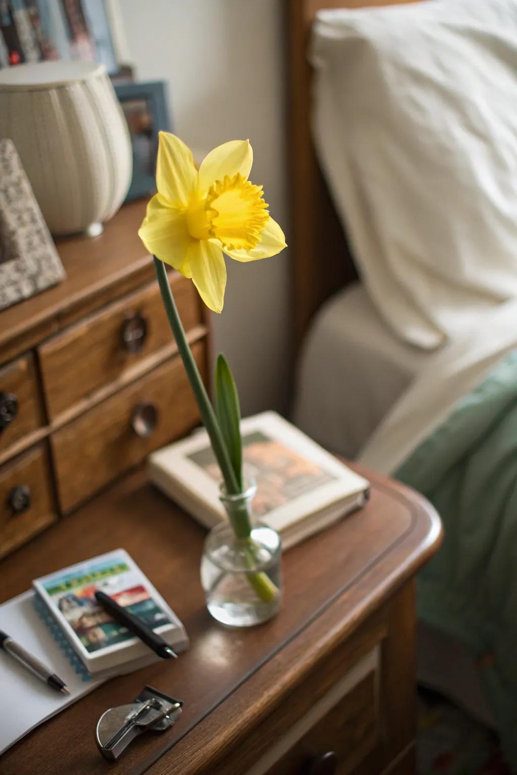 Keep it sweet and simple with a single bloom.