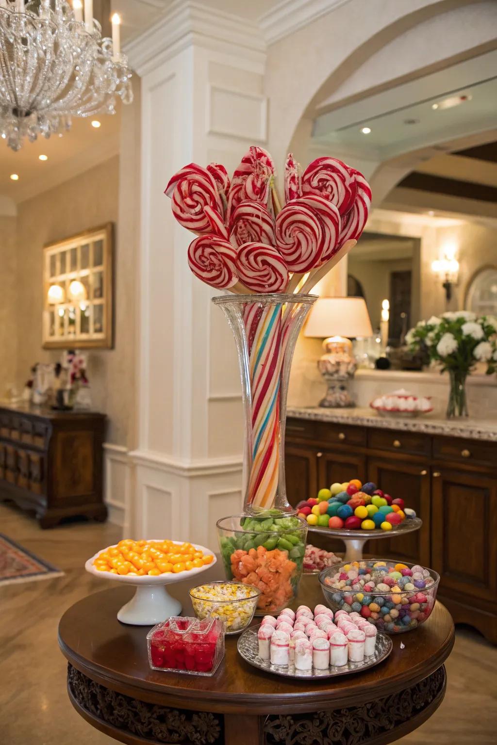 A sweet bouquet centerpiece adding flair to the table