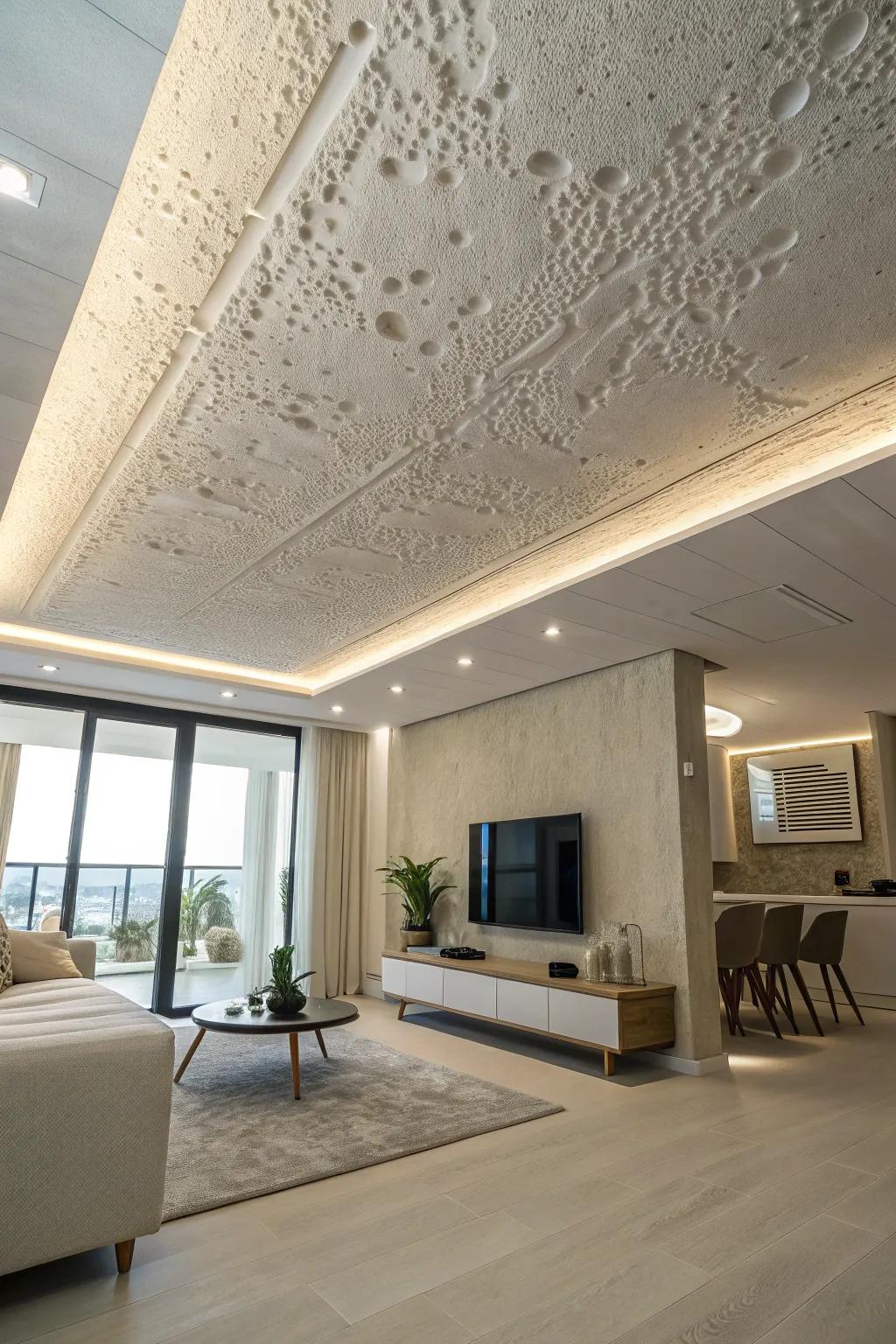 Achieve a modern look with the subtle appeal of mist texture.