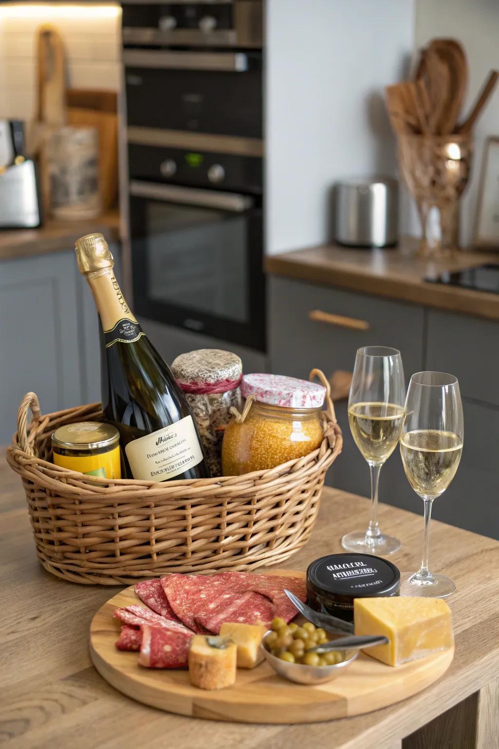 Tasting experience with artisanal charcuterie and specialty mustards.