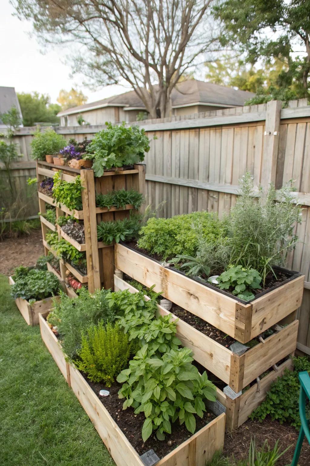 Pallets make for charming and practical planters.