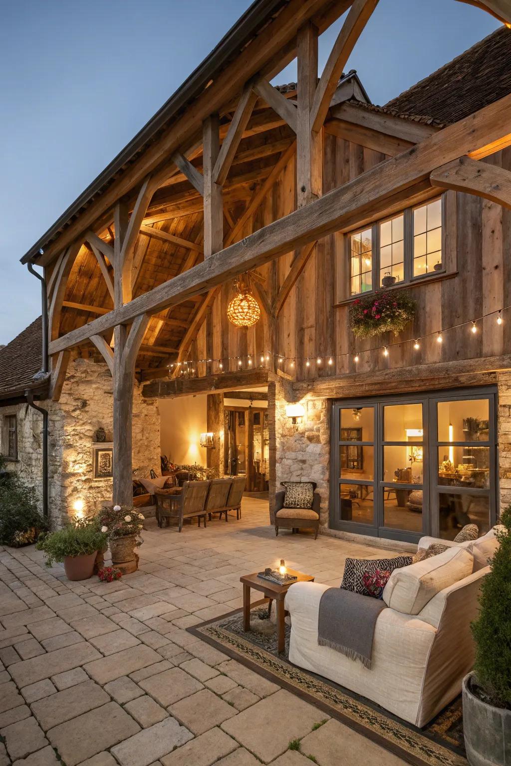 Rustic charm meets modern living in this beautifully transformed barn home.