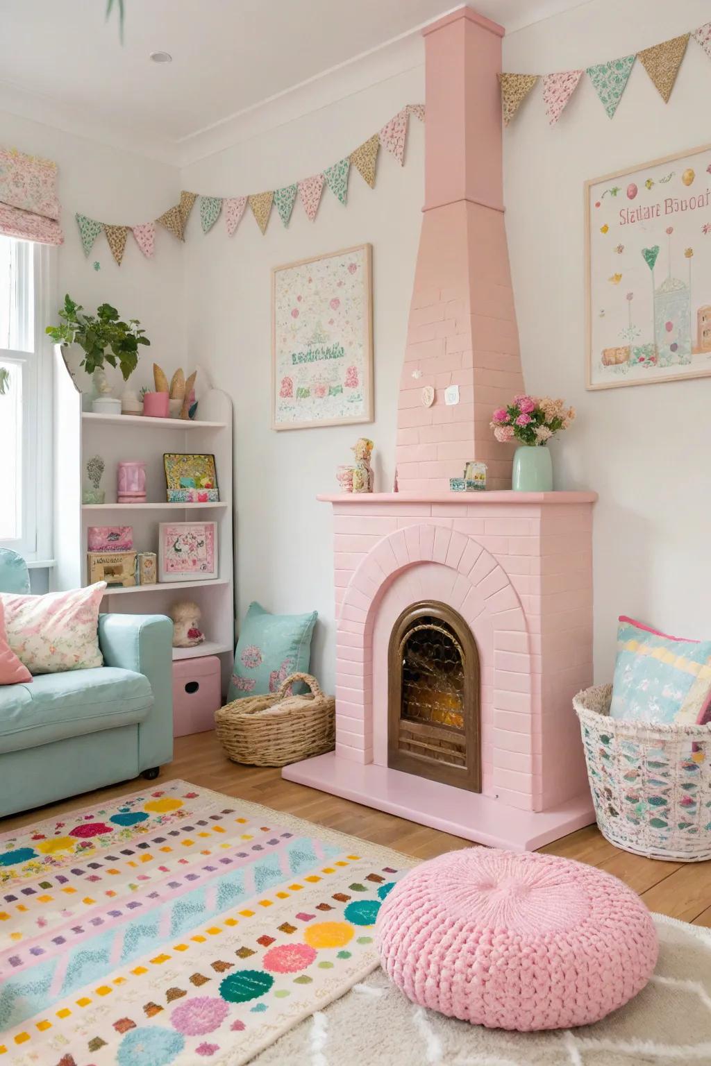 Rose brings a playful and whimsical vibe to this charming space.