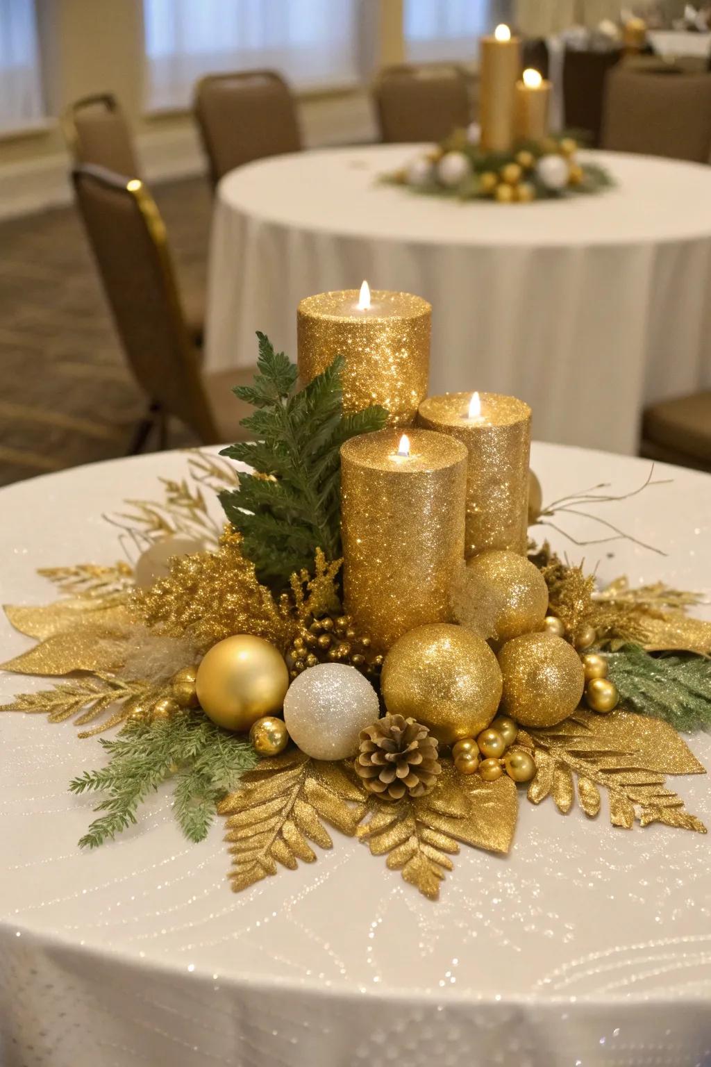 Gold features contribute a hint of glamour and luxury.