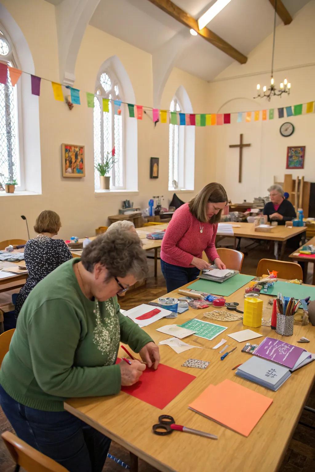 A card-making workshop brings the community together creatively.