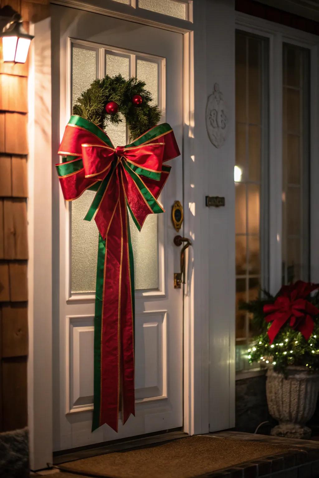 Make a bold statement with an oversized bow.