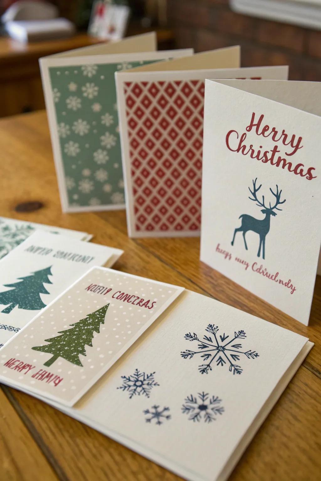 Hand-pressed notes add a personal touch to holiday greetings