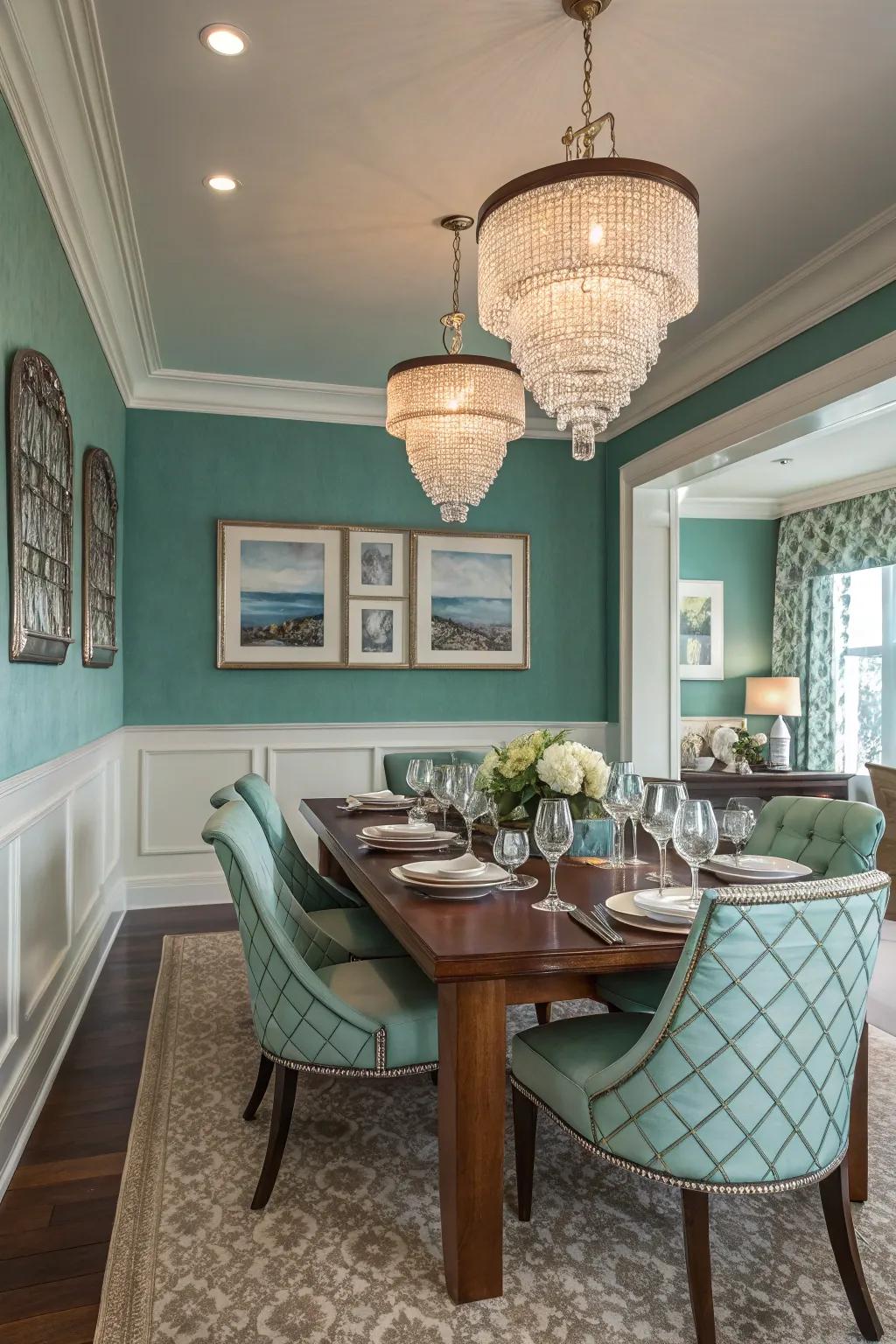 Rip tide teal deepens any area with its richness.