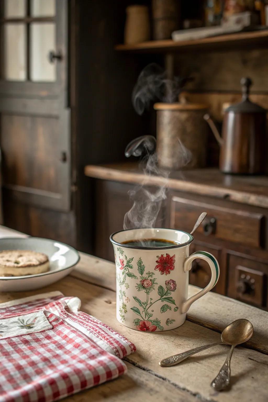 Vintage cups bring charm and history to your home.