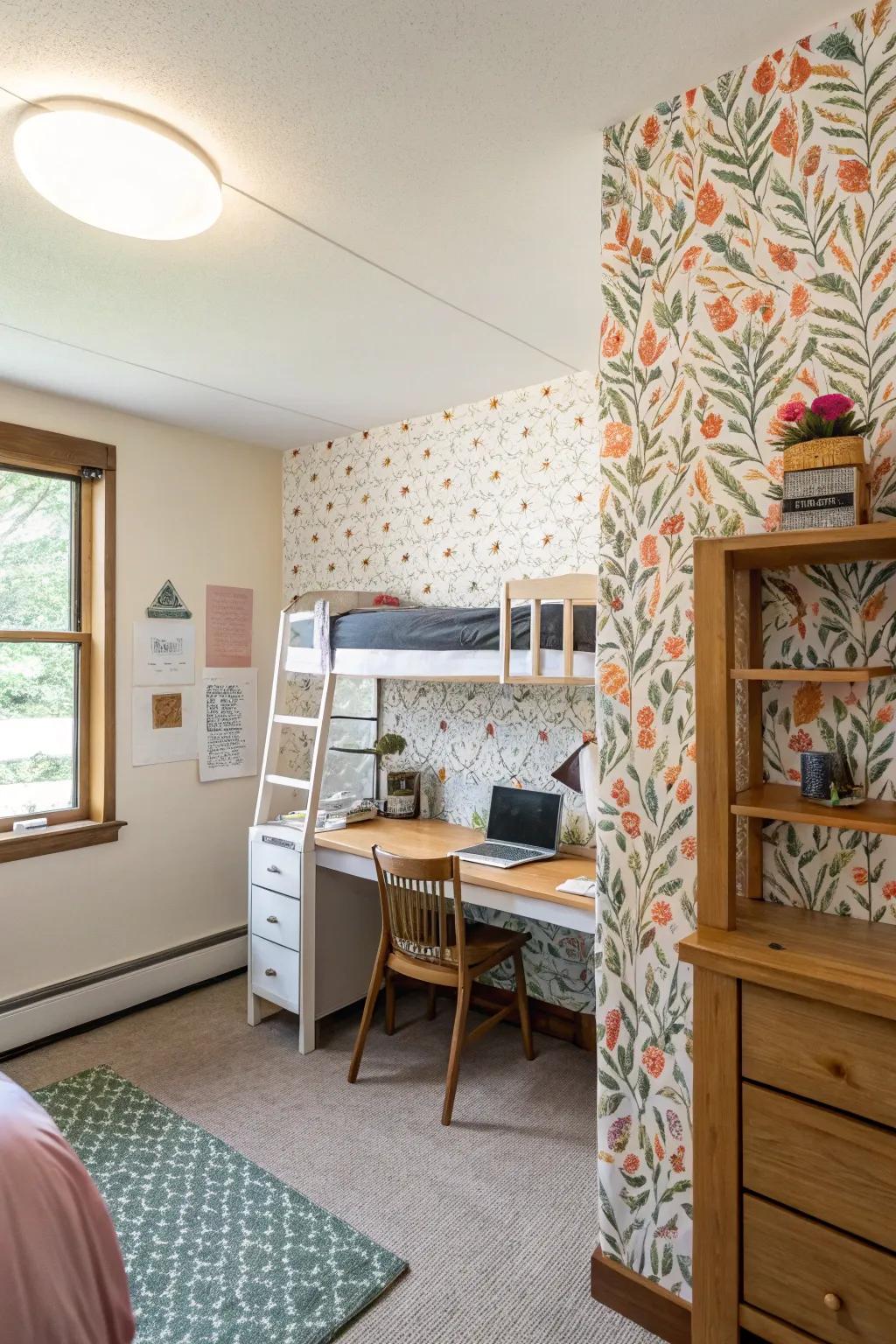 Temporary wallpaper gives you style that's easy to change.
