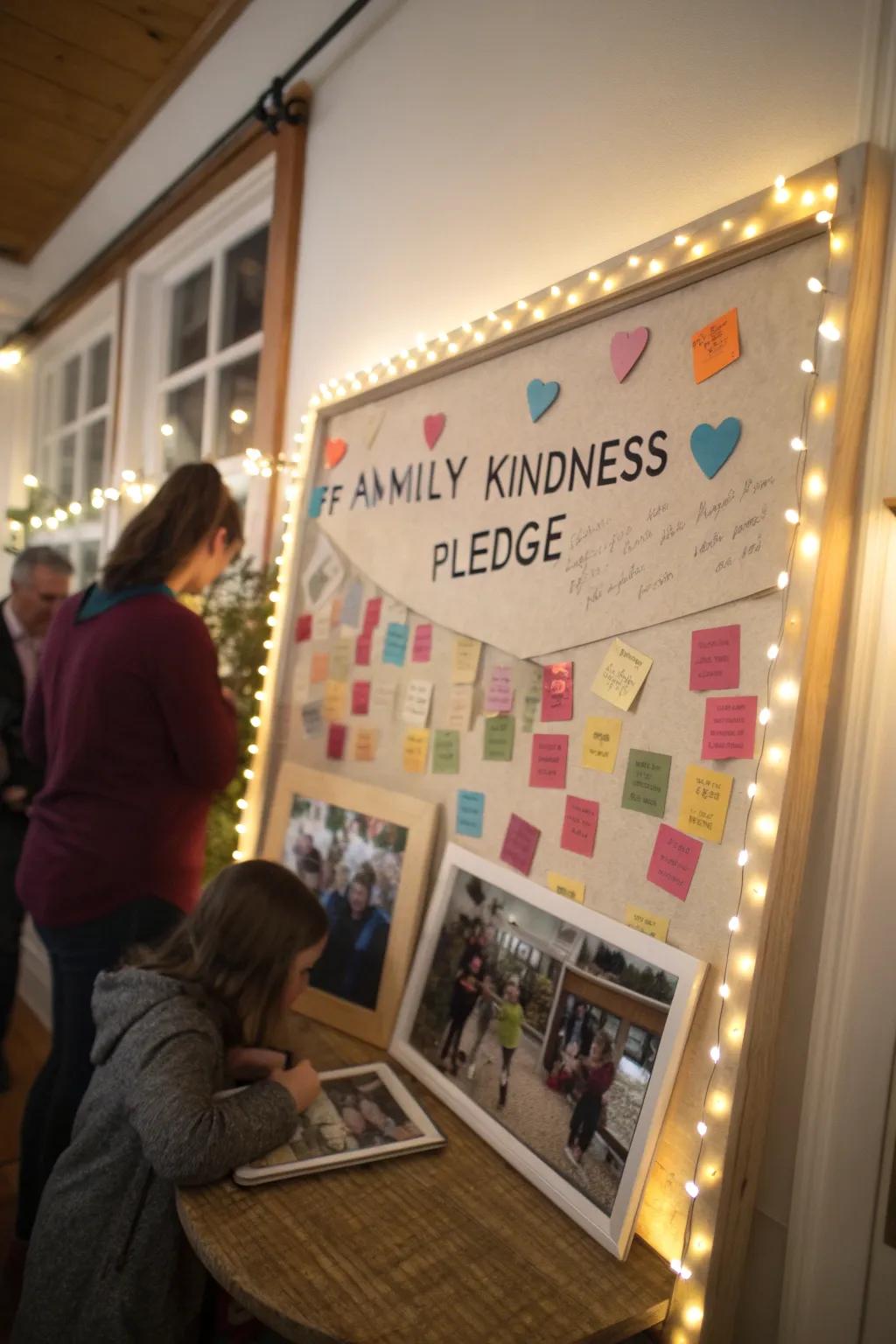 A family kindness agreement bringing everyone together in compassion.