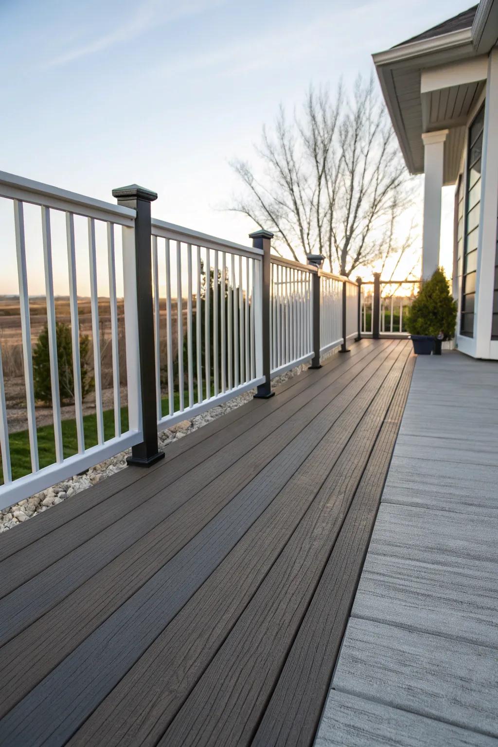Fusing textures in surrounds adds depth to your deck design.