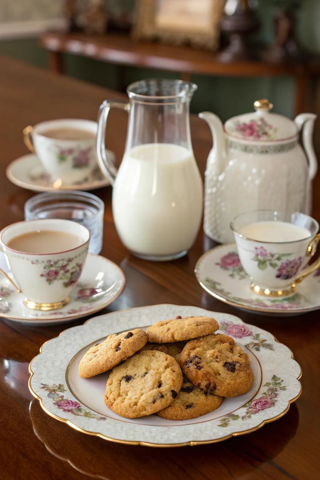 Harmonizing biscuits alongside beverages enhances the sampling encounter.