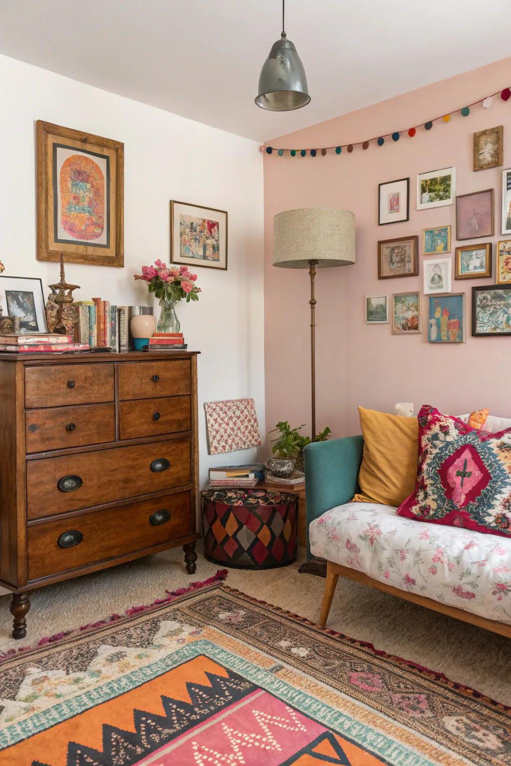 Varied styles infuse your bedroom with personal charm.