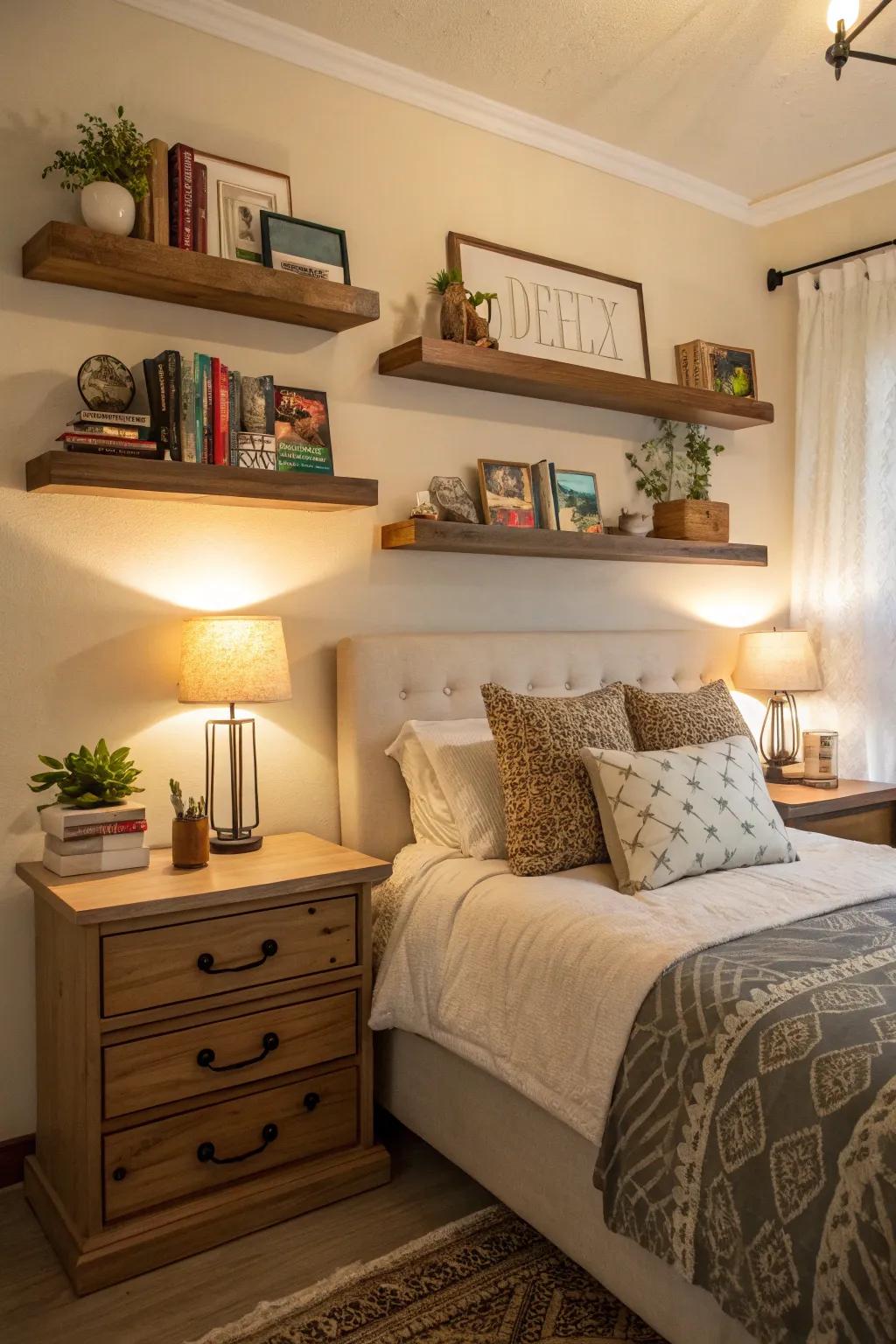 Elevated furnishings maximize space and modern aesthetics.