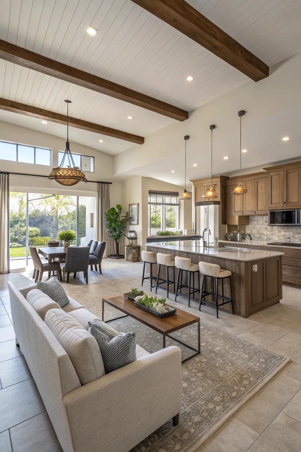 Enhance connectivity with open concept design.