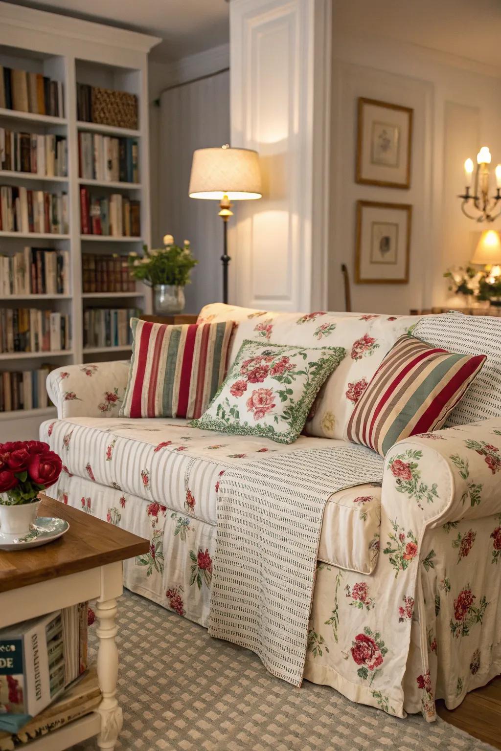 Mix and match wraps for a personalized and eclectic decor.