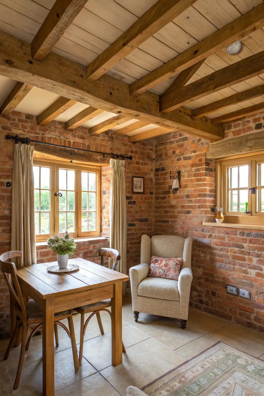 A room showcasing its original architectural features.